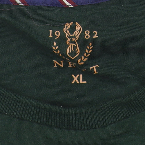 Next Men's Green XL Argyle Short Sleeve T-Shirt