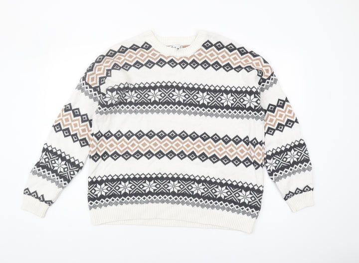 Hollister Men's Multicoloured Geometric Pullover M