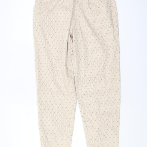 Beloved Women’s Beige Geometric Cropped Trousers