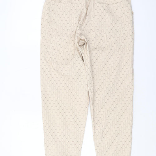 Beloved Women’s Beige Geometric Cropped Trousers