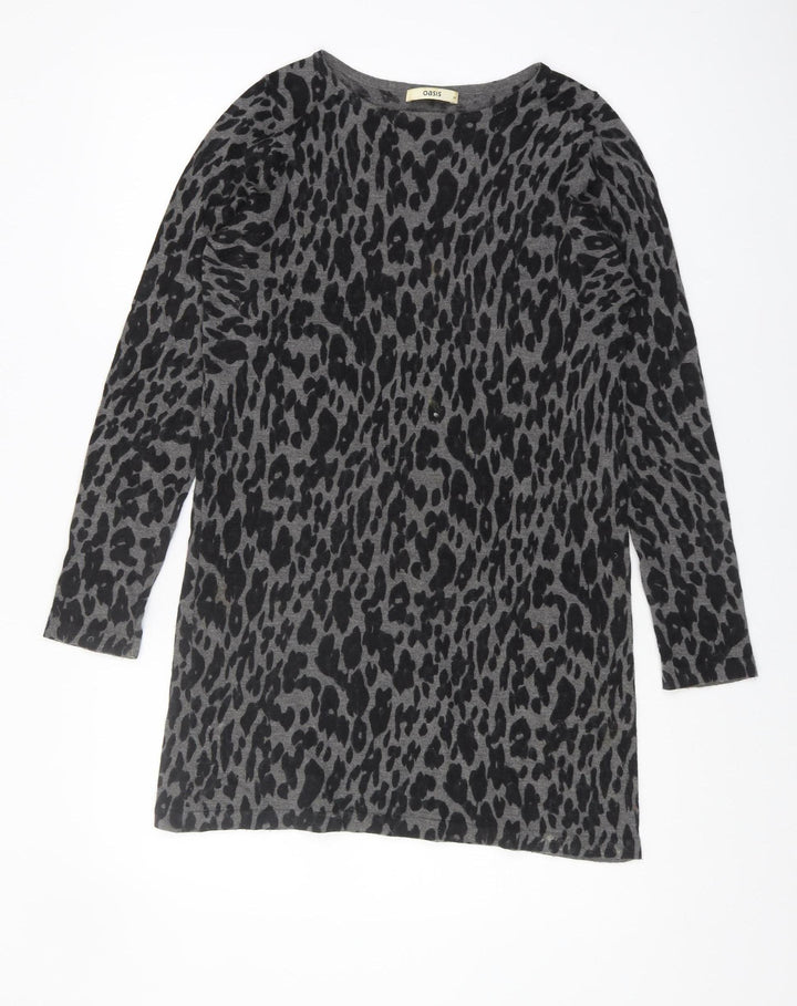 Oasis Women's Multicoloured Animal Print Pullover Jumper M