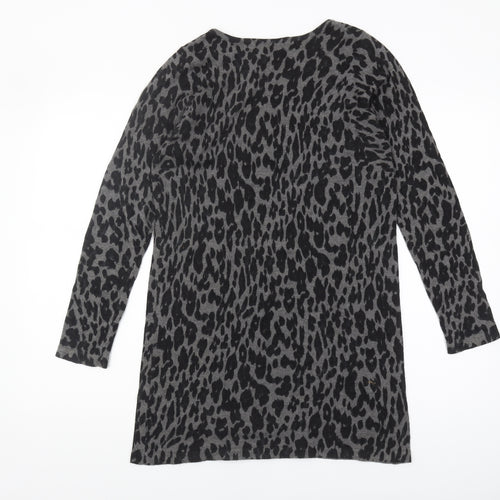 Oasis Women's Multicoloured Animal Print Pullover Jumper M