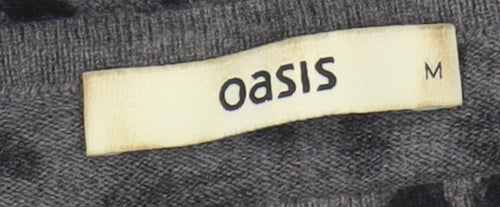 Oasis Women's Multicoloured Animal Print Pullover Jumper M