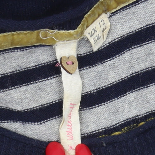 White Stuff Women's Multicoloured Striped Pullover Jumper