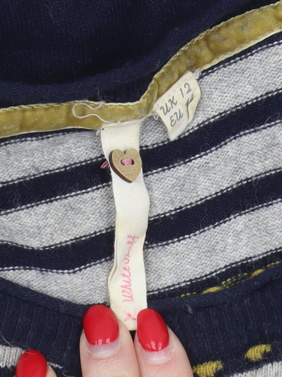 White Stuff Women's Multicoloured Striped Pullover Jumper