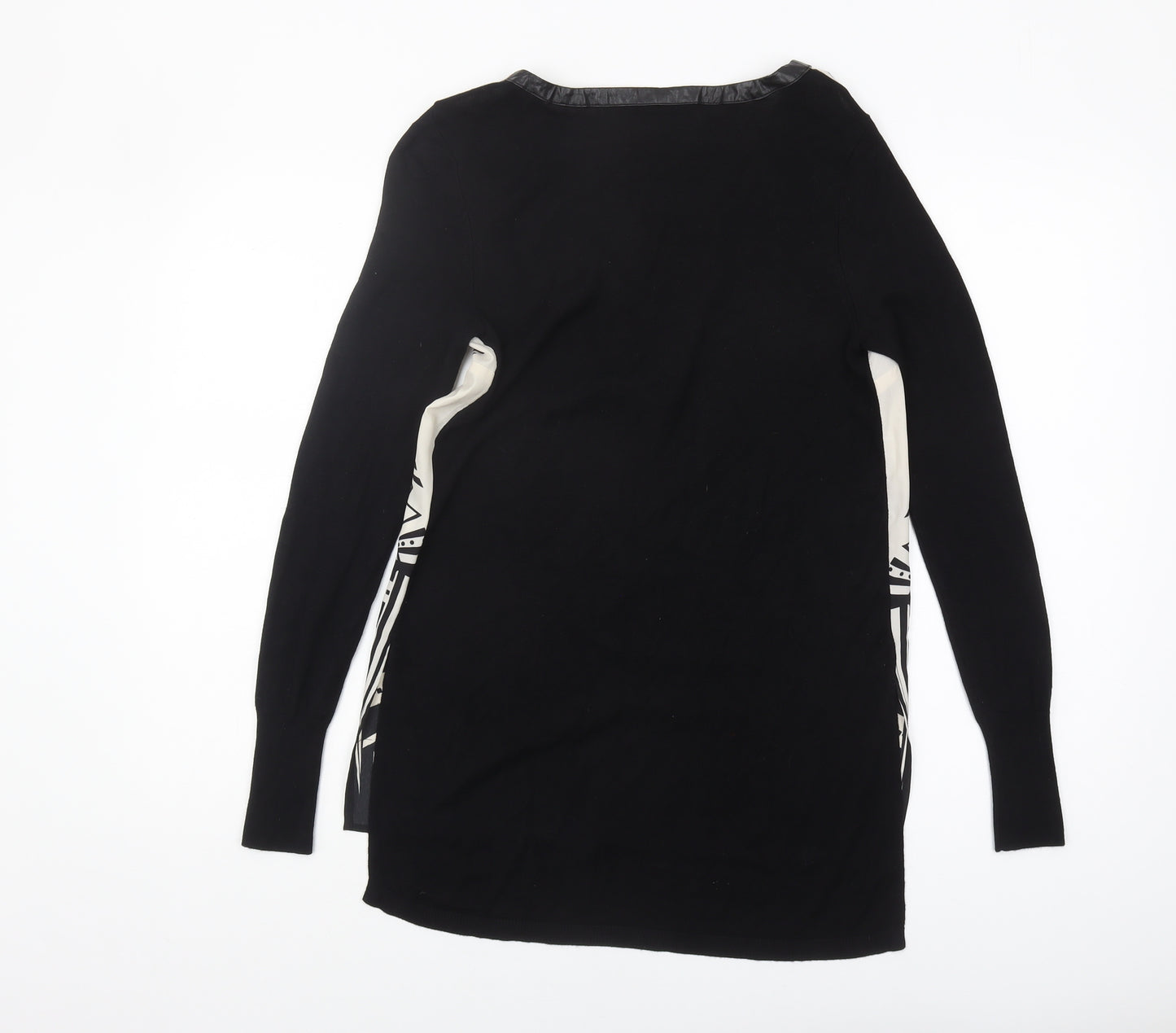 Oasis Women's Black Geometric Aztec Cardigan S