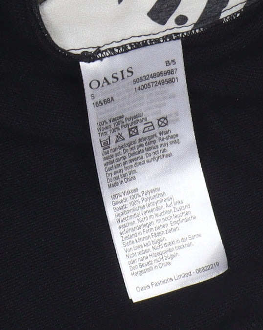 Oasis Women's Black Geometric Aztec Cardigan S