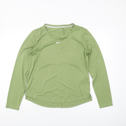 Nike Women's Green Long Sleeve Athletic Top S
