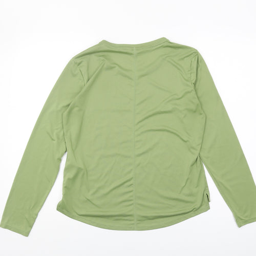 Nike Women's Green Long Sleeve Athletic Top S