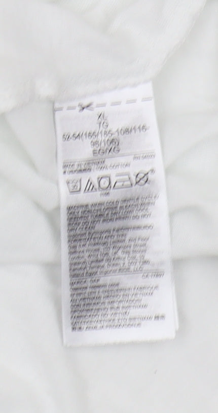 GAP Men's White Graphic T-Shirt XL