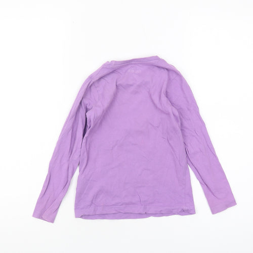 Disney Frozen Girls Purple Long Sleeve T-Shirt, Size 4-5 Years