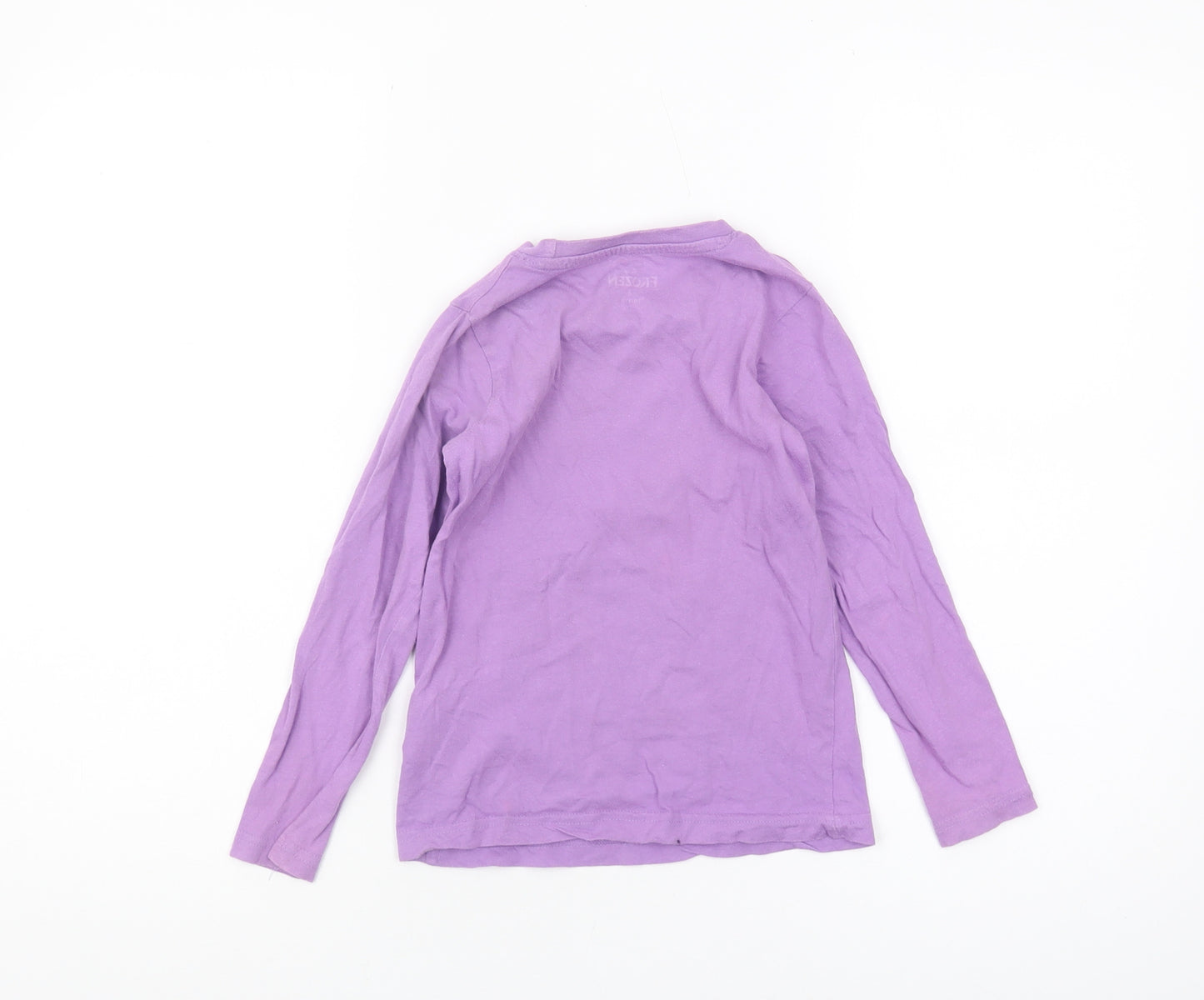 Disney Frozen Girls Purple Long Sleeve T-Shirt, Size 4-5 Years