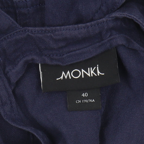 Monki Women's Blue Dungaree - Size 12, Cotton, Casual