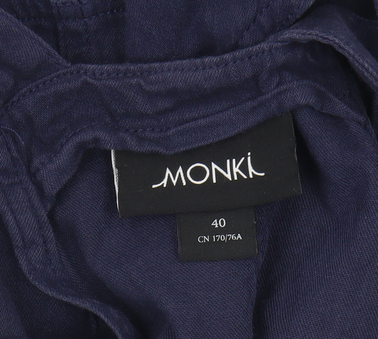 Monki Women's Blue Dungaree - Size 12, Cotton, Casual