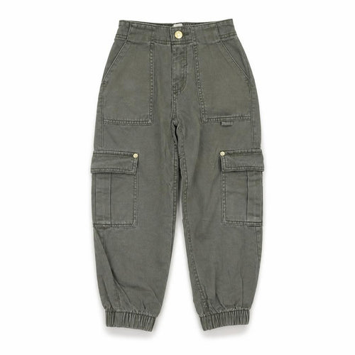 River Island Girls Cargo Trousers Grey 5 Years Elastic Waist