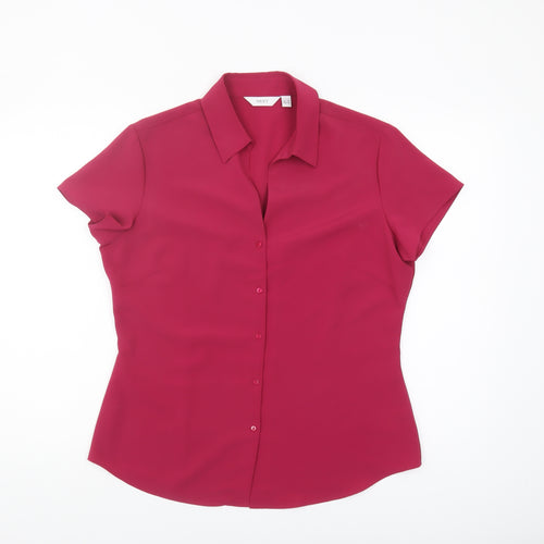 Next Women's Red Button-Up Shirt UK 14