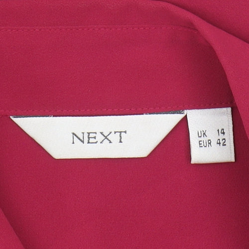 Next Women's Red Button-Up Shirt UK 14