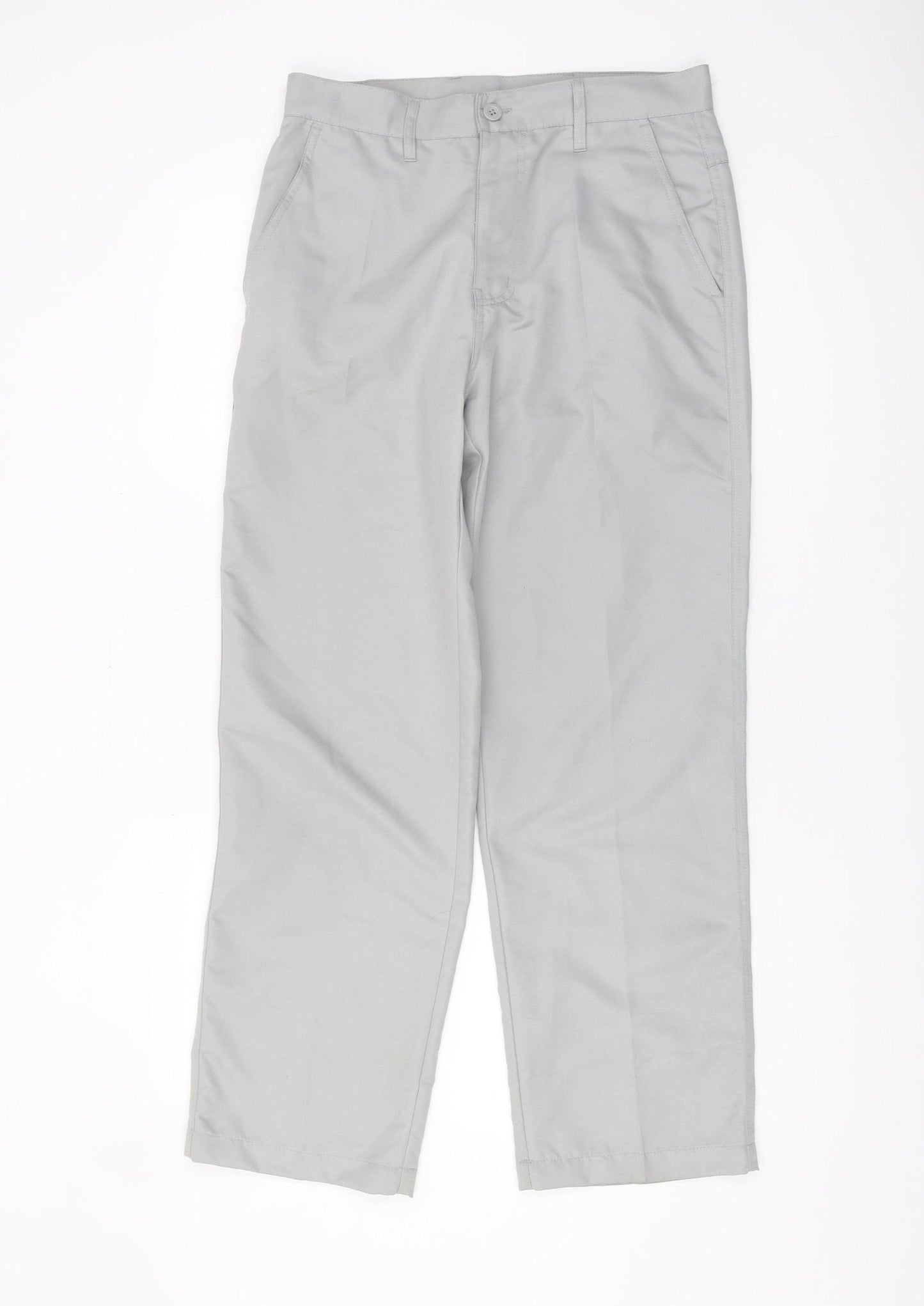 Dunlop Men's Grey Chino Trousers, Size S, Polyester