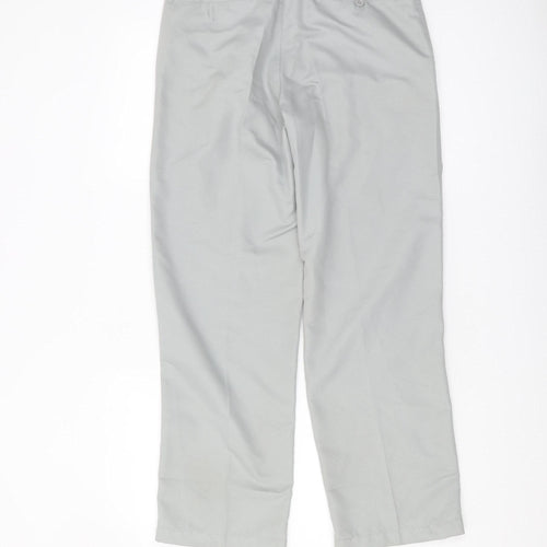 Dunlop Men's Grey Chino Trousers, Size S, Polyester