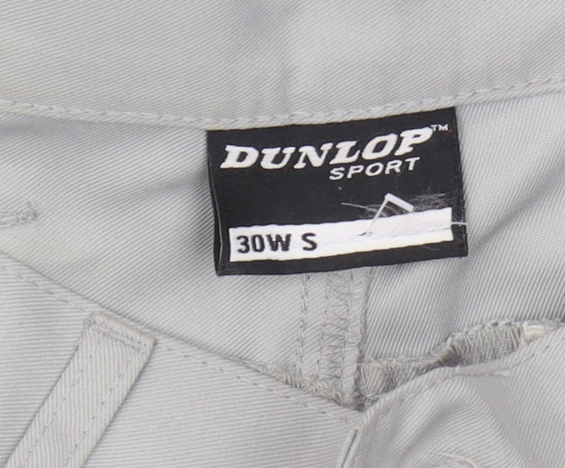 Dunlop Men's Grey Chino Trousers, Size S, Polyester