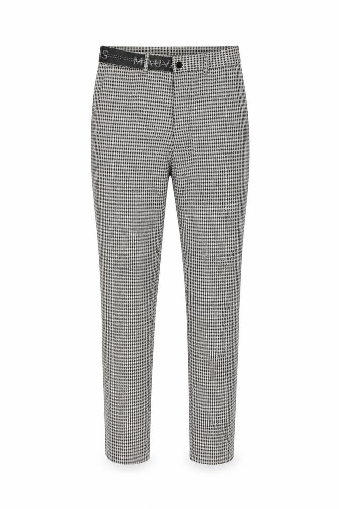 Front view of Mauvais Men's Multicoloured Houndstooth Trousers, size 30