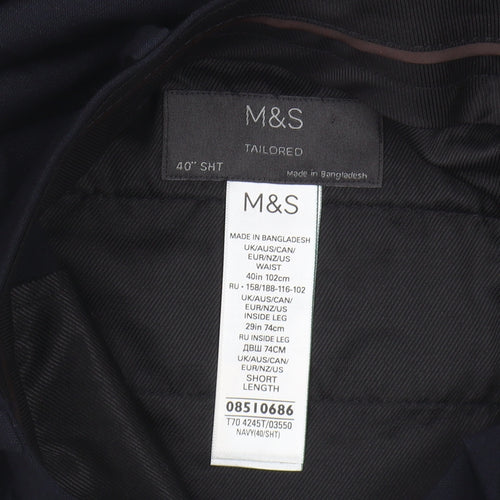 M&S Men's Black Dress Pants Size 40