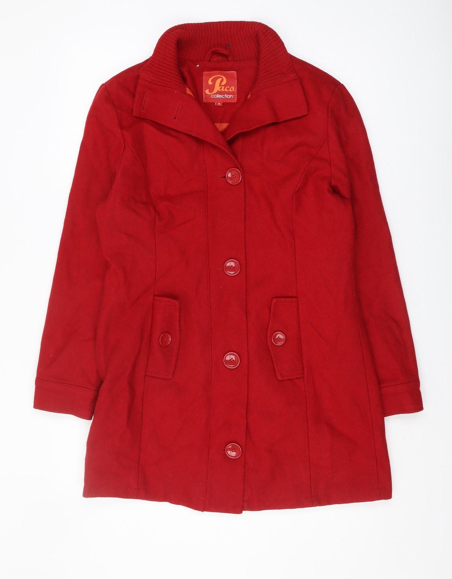 Paco Collection Red Mid-Length Women's Coat M