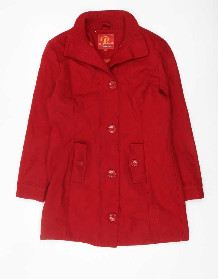 Paco Collection Red Mid-Length Women's Coat M
