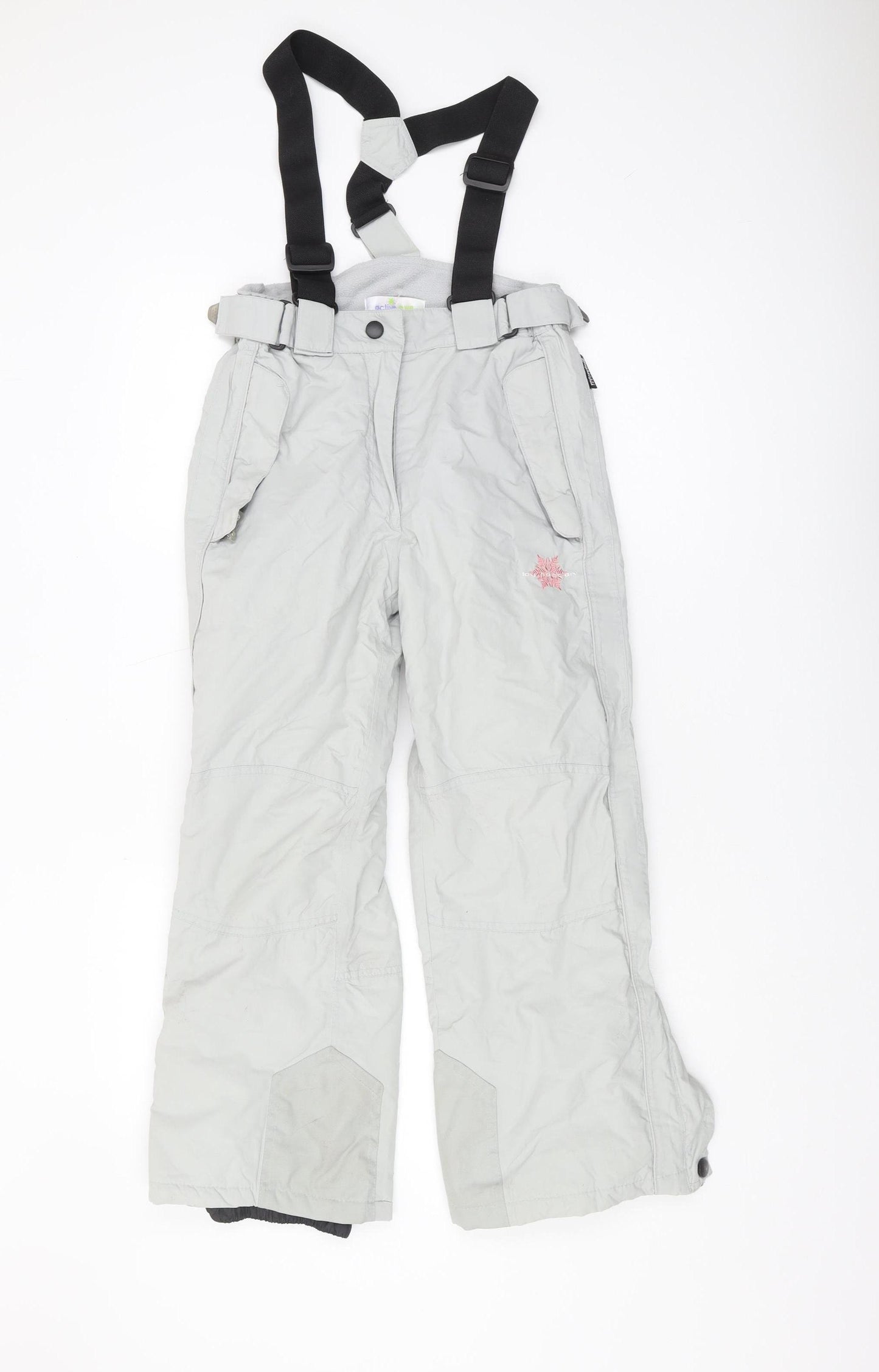 Active Club Girls Grey Dungarees Trousers Size 10 Years