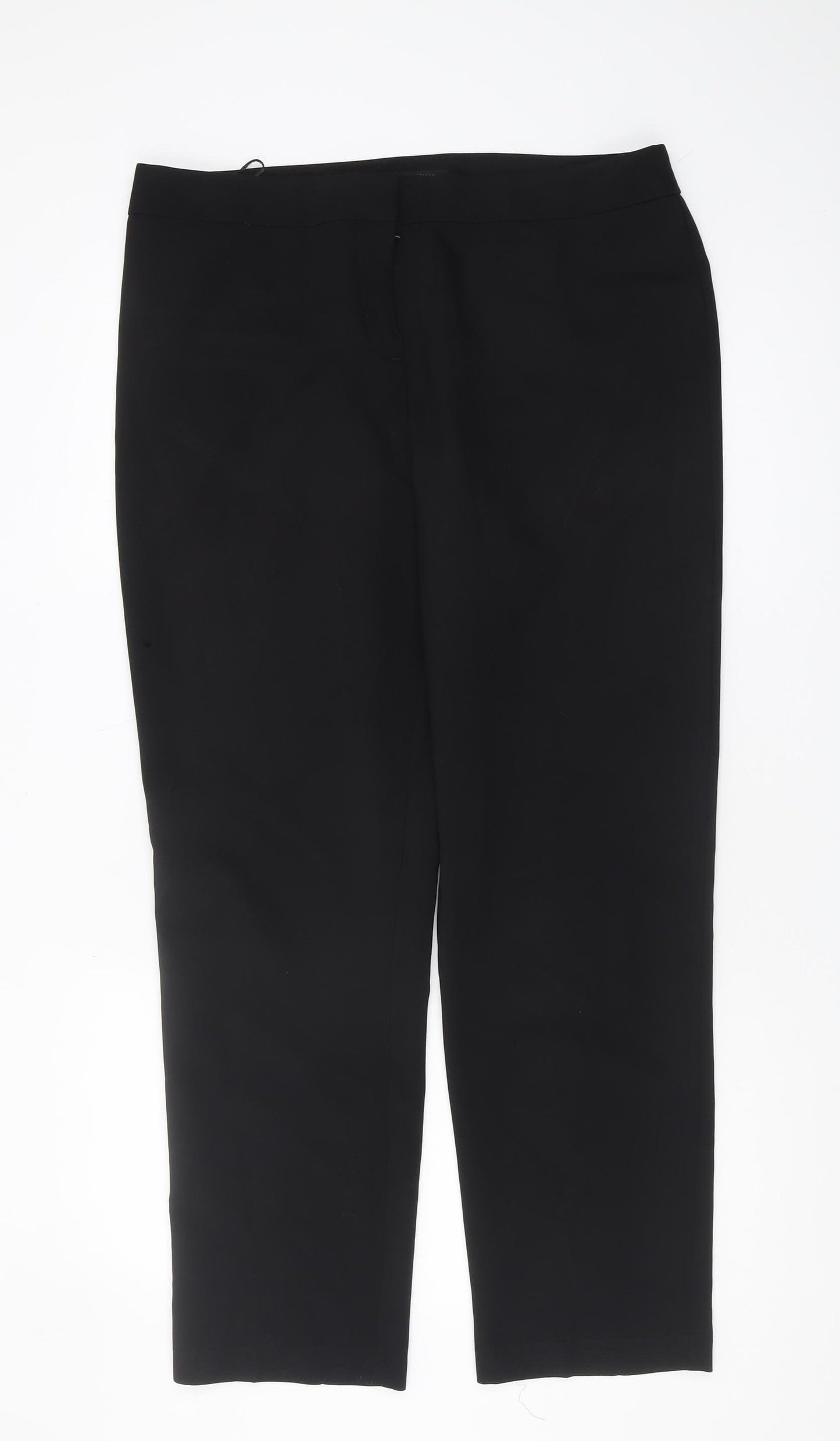 Et Vous Women's Black Straight-Leg Trousers Size 14