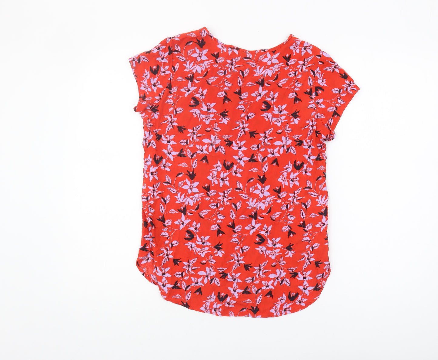 Vero Moda Women's Red Floral XS T-Shirt, Casual Spring Top