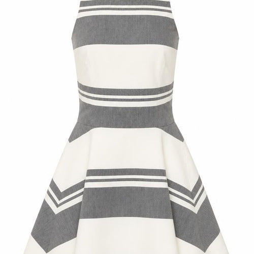 Elizabeth and James Women's Striped Fit & Flare Dress