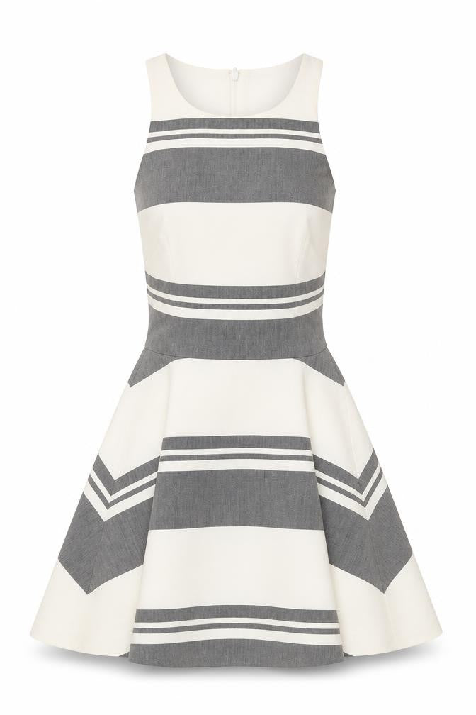 Elizabeth and James Women's Striped Fit & Flare Dress