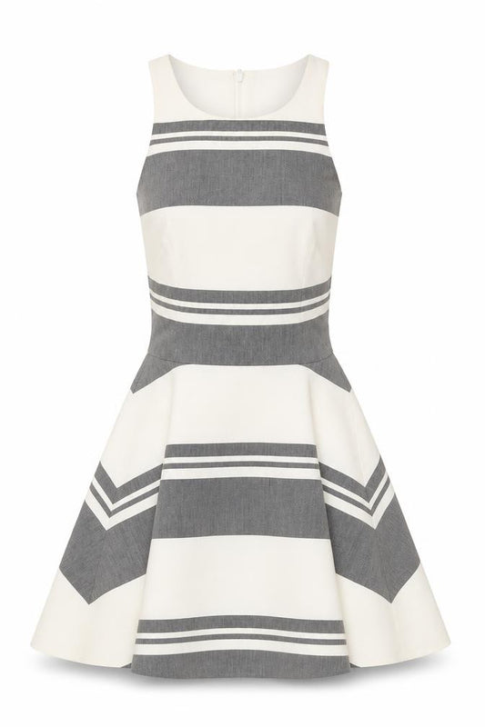 Elizabeth and James Women's Striped Fit & Flare Dress