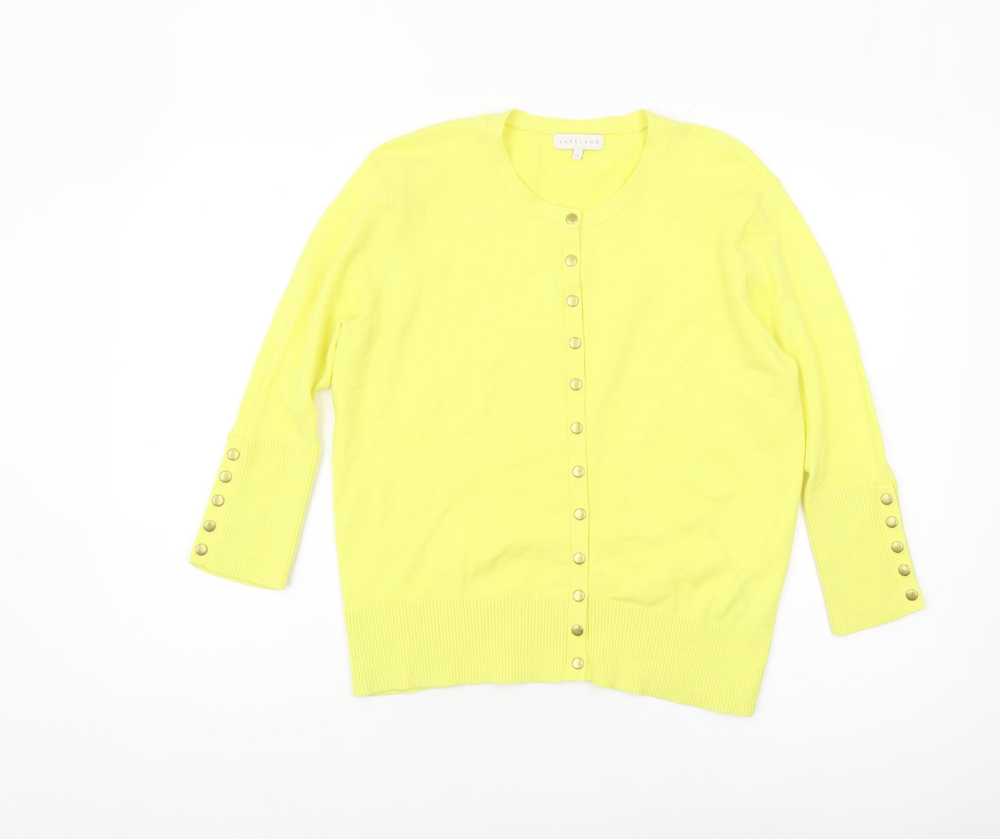 Lakeland Women's Yellow Cardigan Size 14