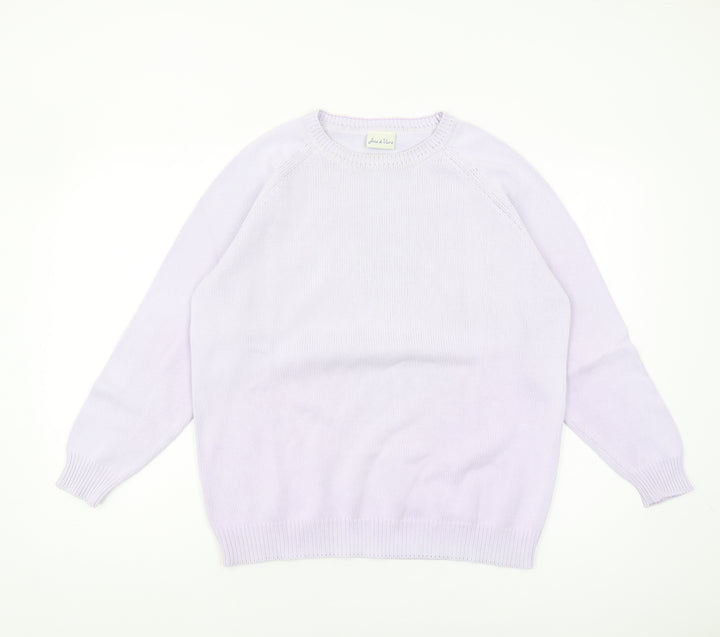 Joie de Vivre Women's Purple Cotton Pullover Jumper M