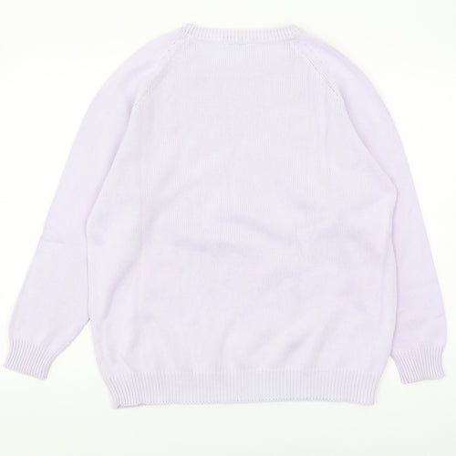 Joie de Vivre Women's Purple Cotton Pullover Jumper M