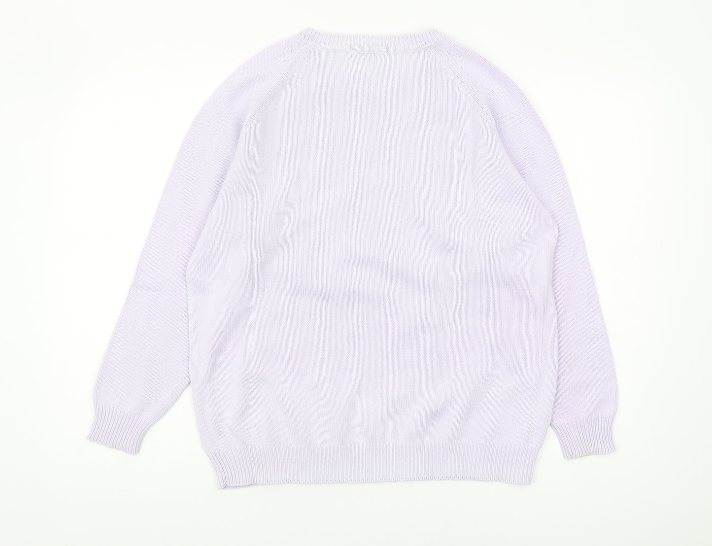 Joie de Vivre Women's Purple Cotton Pullover Jumper M