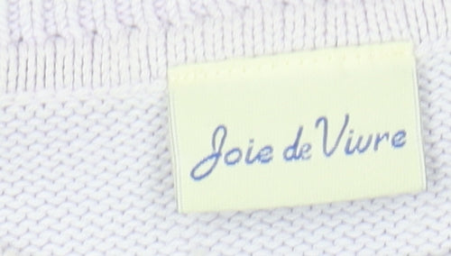 Joie de Vivre Women's Purple Cotton Pullover Jumper M
