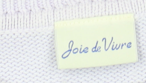 Joie de Vivre Women's Purple Cotton Pullover Jumper M
