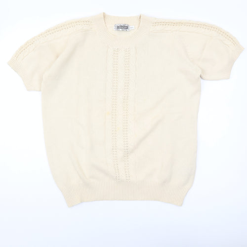 Mona Chester Women's Beige Knit Pullover Jumper M