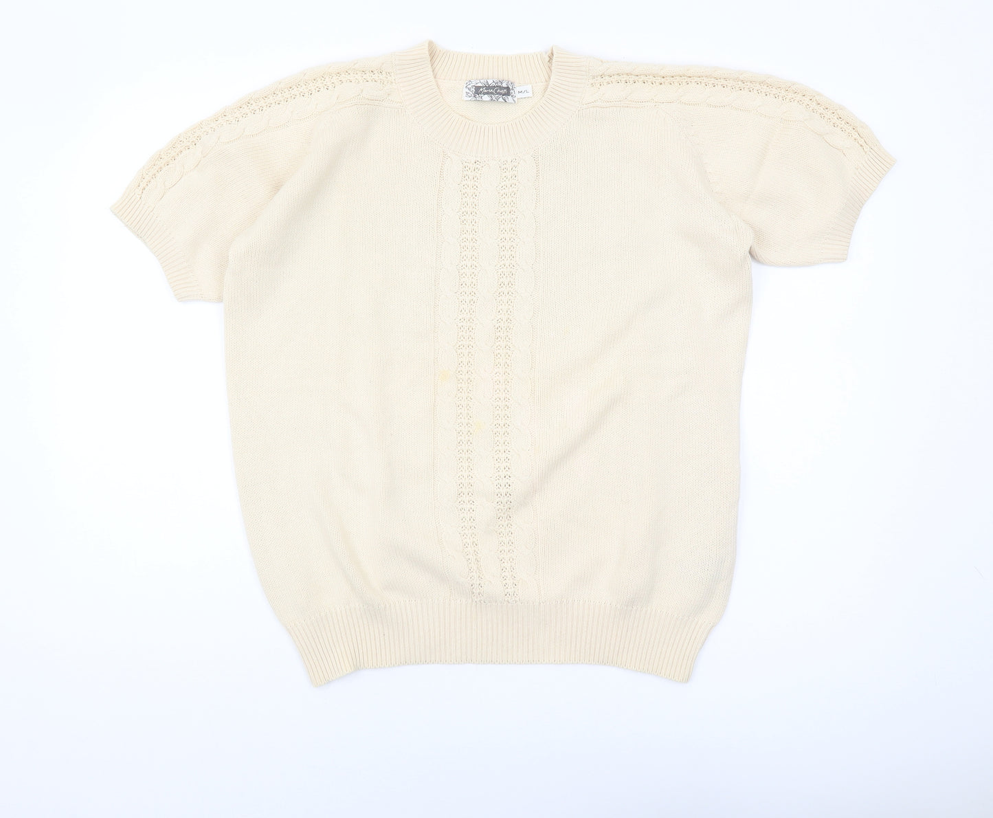 Mona Chester Women's Beige Knit Pullover Jumper M