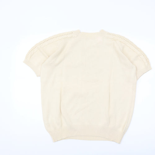 Mona Chester Women's Beige Knit Pullover Jumper M