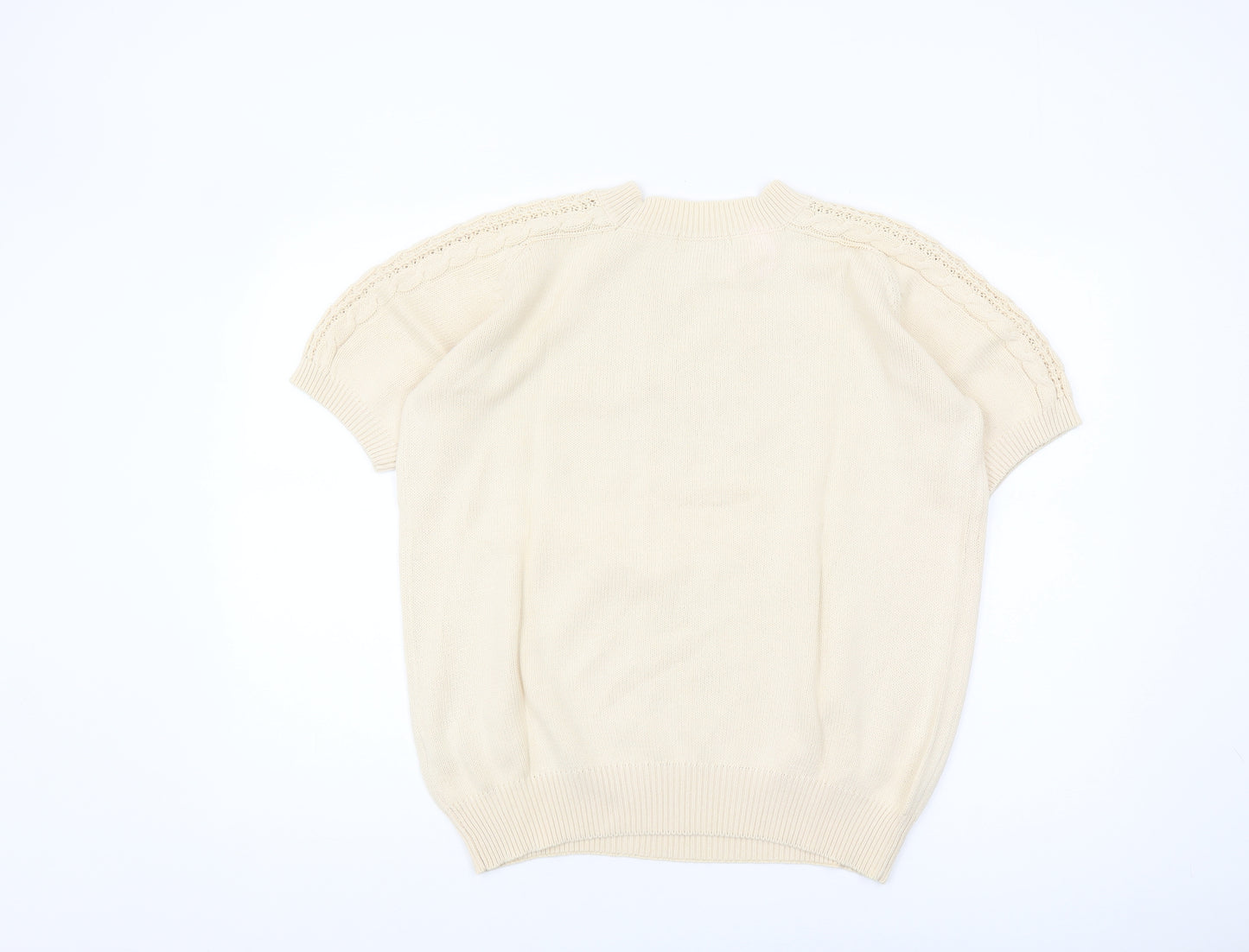 Mona Chester Women's Beige Knit Pullover Jumper M