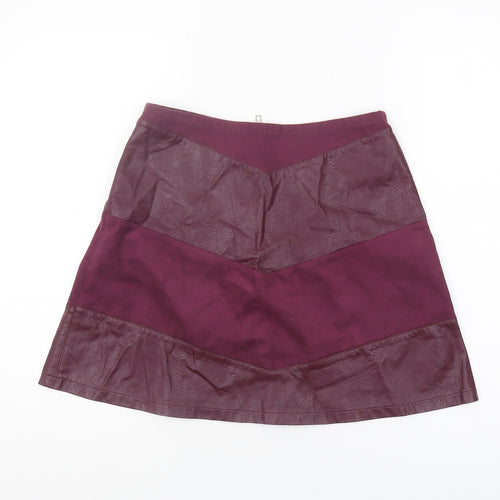 Sunshine Soul Women's Purple A-Line Zip Skirt S