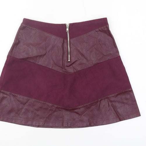 Sunshine Soul Women's Purple A-Line Zip Skirt S