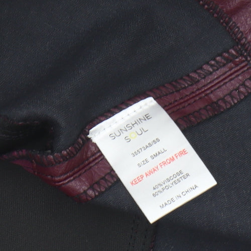 Sunshine Soul Women's Purple A-Line Zip Skirt S