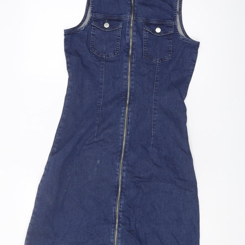 Sosandar Women’s Blue Denim Shirt Dress Size 10