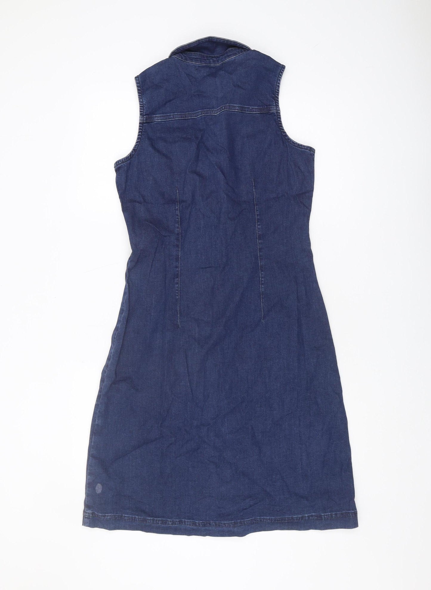 Sosandar Women’s Blue Denim Shirt Dress Size 10