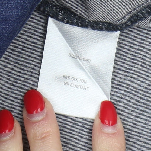 Sosandar Women’s Blue Denim Shirt Dress Size 10